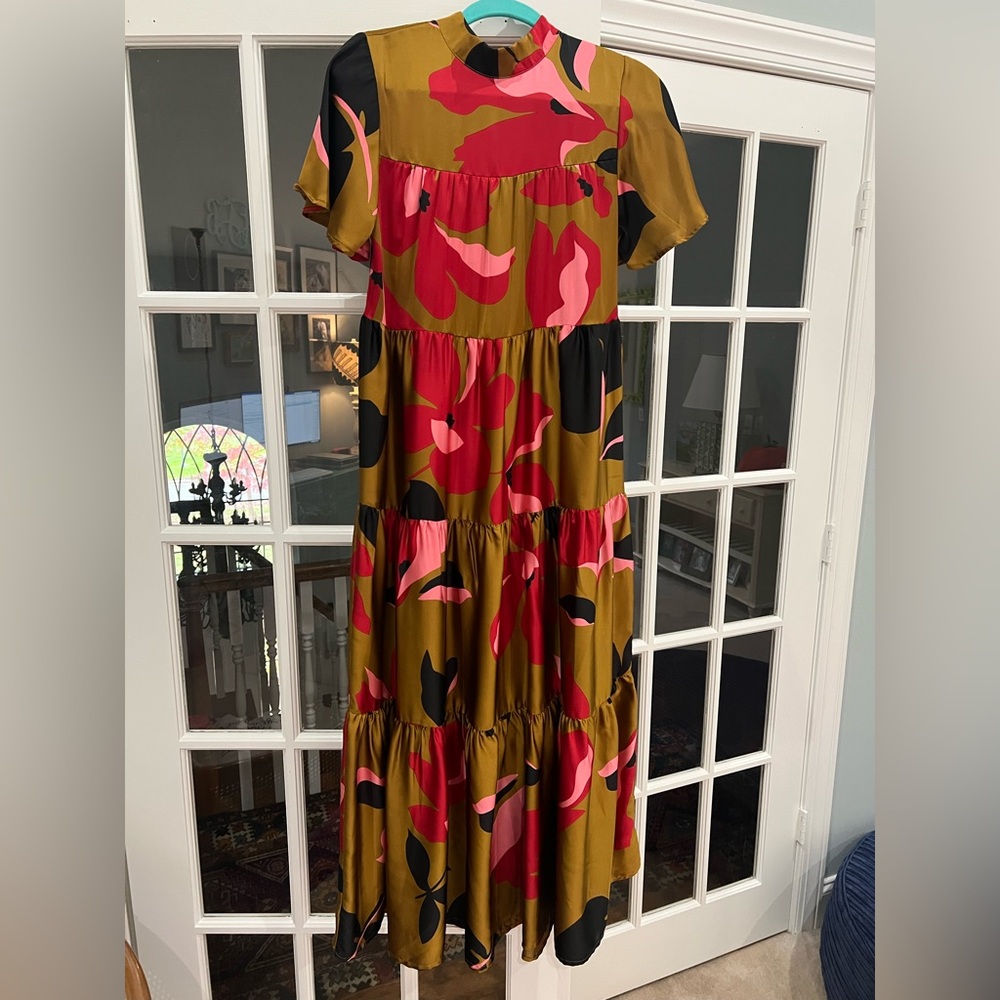 CoreyLynnCalter for Anthropologie Floral Tiered Maxi Dress XS